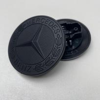 ABS Automobilio logotipas  Skirta Mercedes Benz W211 W205 W213 W203 C218 A207 CLA CLS E klasė Plokščias variklio dangčio emblemos lipdukas Priekinis ženklelis Priedai matinė juoda spalva