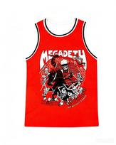Megadeth This Was Our Life Global Farewell Tour Basketball Jersey, Y2K Sports Fan Streetwear, Men's and Women's Loose Tank Top 6XL red