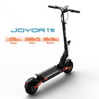 JOYOR T10 Folding Electric Scooter for Adults, Dual Motors, 60V 18Ah Battery, 25km/h & 75km Range
