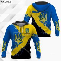 UKRAINOS ŽEMĖLAPIS VĖLIAVĖ Pusė Suomijos 3D spausdinimas Vyriški megztiniai megztiniai Vyriški megztiniai su gobtuvu Džersiniai sportiniai kostiumai Viršutiniai drabužiai Pavasario rudens paltai L yellow