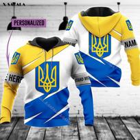 UKRAINOS ŽEMĖLAPIS VĖLIAVĖ Pusė Suomijos 3D spausdinimas Vyriški megztiniai megztiniai Vyriški megztiniai su gobtuvu Džersiniai sportiniai kostiumai Viršutiniai drabužiai Pavasario rudens paltai M yellow