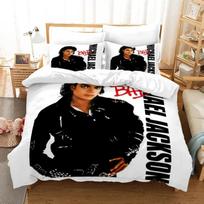 Michael Jackson Patalynės Komplektas Vieno Dydžio Dvivietis Pilnas Karališko Dydžio Muzikos Genijus Patalynė Suaugusiems Paaugliams Miegamasis 200x200cm Antklodės Užvalkalų Komplektas EU Single(135*200cm)3pcs black