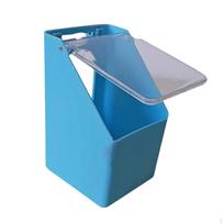 Bird Food Feeder Hanging Poultry Feeding Trough Containers for Pigeon mėlyna