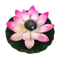 Garden Decor Lamp Portable Clear Texture Realistic Solar Lotus Shape Yard Decor Light Yard Decoration pink