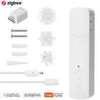 Tuya Zigbee Smart Electric Curtain Motor Chain Roller Blinds Pull Bead Curtain Switch System For Alexa Google Home Voice Control white
