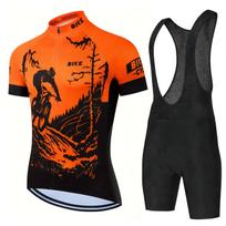 Vyriškas dviračių maillot Mtb dviračių drabužiai Vyriškos dviračių kelnės Dviračio maillot rinkiniai Šortai su petnešėlėmis Kalnų dviračiai Sportiniai dviračiai Vasara XL orange