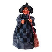 1PC Halloween Witch Hanging Props W/ Broom Witch Broom Props Spooky Witch Ornament for Garden Haunted House Bars Party Decor pilka