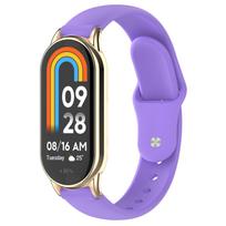 Silicone Strap for Xiaomi Smart Bands 8-10 Replacement Wristband Strap Only violetinė