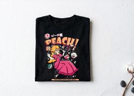 Super Mario Bros Shirt Princess Peach Super Mario Movie Shirt, Super Mario Gifts Shirt, Super Mario Merch Shirt 160 black