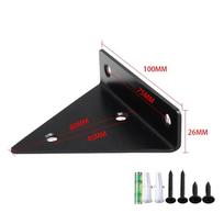 Triangle Bracket Heavy Support Wall Mounted Bench Table Shelf Bracket Invisible Triangle Support DIY Home Decoration (black,as picture) juoda