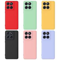 Motorola Edge 70 / Moto X70 Air 5G Solid Color Liquid Silicone Shockproof Full Coverage Without Holder Phone Case (Green) rožinė