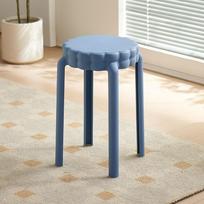 Stackable Nordic Cake Stool, High Footrest, Home Balcony, Living Room Plastic Chair, Thick Vanity Seat,Trendy Multi-Purpose Stoo mėlyna