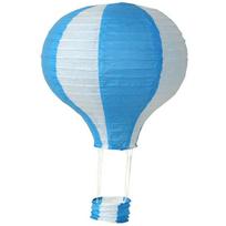 Hot Air Balloon 12''30CM Festival Lantern Hanging Air Balloon Paper Lantern Air Balloon Lantern blue stripe