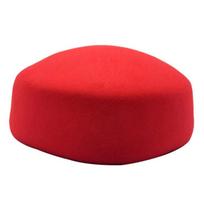 Formal Beret Airline Stewardess Hat Pillbox Hat Marching Band Hat Air Hostesses Caps  Themed Party Red no badge red