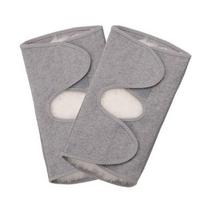Sheepskin Knee Pads with Fleece, Velcro, Large Elastic, High Stretch, Open Design, Warmth Protection, Cold-Resistant Knee Guard gray