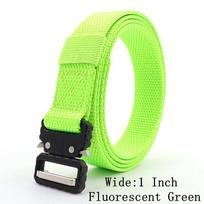 Vaikų taktinis diržas 25 mm Greito atsegimo reguliuojama metalinė sagtelė Karinio stiliaus berniukams ir mergaitėms Vaikų diržas su metaliniu užsegimu Waist 28-32 inch green