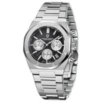 Pagani Design Made in SEIKO Quartz Offshore with Dress Stainless Leather Sapphire Perfect for PAGANI DESIGN Men's Watch, Japan, Movement, Chronograph, juoda