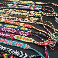 Draugystės apyrankės Rankų darbo pintos virvutės Hippy Boho siuvinėtos apyrankės 37cm white