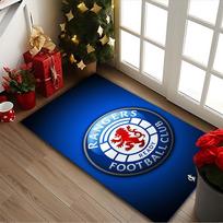 1pc Rangers FC Rug, Comfortable Printed Home Area Carpet, Cozy Office Chair Rug 40cmx60cm blue