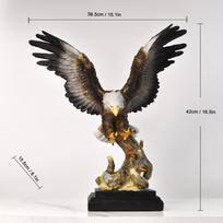 Dervinė erelio skulptūra Dekoracija Svetainės Biuro Vitrina Šiuolaikinė gyvūno figūrėlė Namų Statulėlė Single Eagle with Base - BY24043