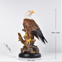 Dervinė erelio skulptūra Dekoracija Svetainės Biuro Vitrina Šiuolaikinė gyvūno figūrėlė Namų Statulėlė Eagle Branch Sculpture - BY2241