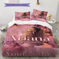Name Custom Ariana Grande Pattern Bedding Set Quilt Cover Pillowcase Home Decor Gift (1 * duvet cover + 2 * pillowcase, without core) 200x200cm