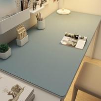 Vienos spalvos neslystantis vandeniui atsparus odinis stalo kilimėlis studentams ir kompiuteriams Dark blue. 50x120cm tamsiai mėlyna spalva