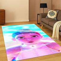 3D Demonų Medžiotojai Kpop Rumi Mira Zoey Muzikos Kilimas Kilimas Miegamojo Svetainės Sofos Namų Dekoras, Plotinis Kilimas Neslystantis Grindų Kilimėlis Dovana 200x160cm