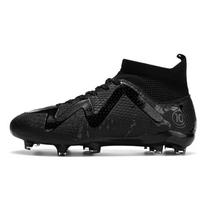 Unisex Aukštakulniai Futbolo Batai, Su Dygiais Žolės Žali Konkursiniai ir Treniruočių Avalynė 33 black