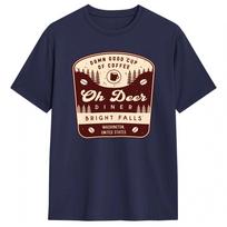 Oh Deer Diner Alan Wake T Shirt Summer  Vintage T Shirts Cotton Fashion Tee Shirt For Unisexs Custom DIY Clothes 4XL brown