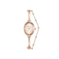 [Saint Scott] Ellipse Layered Bangle Watch Rose Gold ST7121-RRR white