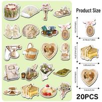 20 Soft Retro-Style Magnetic Fridge Magnets: Elegant Court Design, DIY Metal Cabinet Decor. beige