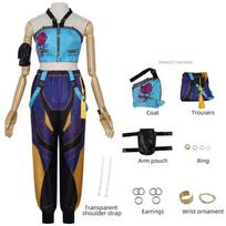 Cosplay Rumi Zoey Mira Cosplay Kostiumas Vaikams Mergaitėms Helovino Karnavalo Šventei Vaidmenų Žaidimo Apranga Kalėdinės Dovanos Child 120 blue