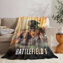B-battlefield 6 Mesti minkštą flanelinį pledą Vasarinis pledas Lengvas jaukus miegojimo pledas sofai lovai kelionėms Size: 75*100cm, Weight: 320 GSM