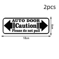 Waterproof Self-adhesive Car Door Caution Stickers 2PCS Do Not Pull Warning Decals for Home Auto Interior Exterior Use A2 white