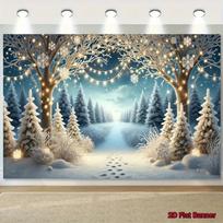 1Pcs Winter Wonderland Snow Decoration Background Winter Backdrop Decorations For Photo Studio Photo Booth Christmas 100x75cm gray