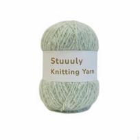 Hand Knitting Nose Warmer, Soft winter crystal Hat, DIY Craft Kit Mint Green Mint Green white