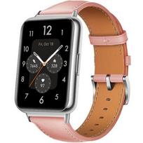Leather Strap for Huawei Watch Fit 2, with Stitching, Pink black