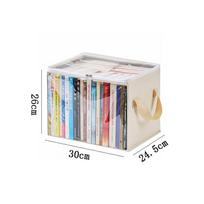 Extra Thick Clear Book Storage Boxes Pvc Student Desk Organizer Waterproof Textbooks Container Dustproof Book Bins For Classroom A10 white