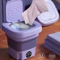 Xiaomi 8L sulankstoma mini skalbimo mašina su gręžtuvu, nešiojama maža skalbimo mašina kojinėms, apatiniams, liemenėlėms, erdvę taupantis buitinis prietaisas 8L-2