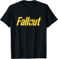 Fallout TV Series Yellow Lightning Logo T-Shirt S yellow
