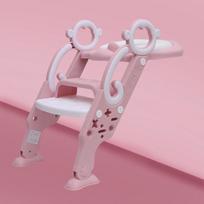 Kids' Potty Training Ladder with Handrails and Footstool gray