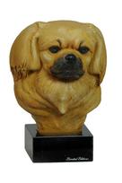 Spaniel Tybetański, Tibetan Spaniel  - Malowana Statuetka, Posąg Figurka, Wykonany Przez Artystę, Marka Art-Dog