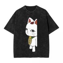 Streetwear Washed T Shirt Turbo Granny Dandadan Okarun Loose T-Shirts Japanese Anime Fashion Tee Shirt for Couple Beach Tops M įvairiaspalvis