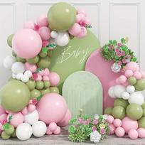 111pcs  Green Latex Balloon Arch Kit for Birthday Baby Shower Wedding Anniversary Party Decoration Balloonsons 18in įvairiaspalvis