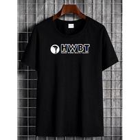 T Shirt Designer O-Neck Short Hwbt Hard Work Beat Talent Motivational T-Shirt Black Xl Unisex Casual Streetwear with Bold White Lettering Music Note 5XL įvairiaspalvis