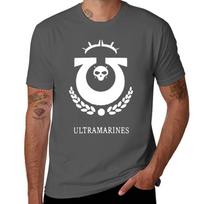 Ultramarines Tshirt Plus Size Outdoor Casual Top 2XL black
