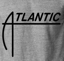 ATLANTIC Records T-Shirt Vintage Retro Jazz Soul Radio Label Cotton Tee M gray