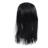 Halloween Ghost Mask Scary Weird Horror Devil Mask with Long Hair for Haunted House Dress Up Props Cosplay black