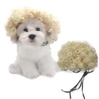 Photography Dog Cat Cross-Dressing Hair Cosplay Props Prank Pet Supplies Party Pet Wigs  Gift smėlis